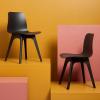 SAFAVIEH Couture Collection Damiano Retro White Molded Plastic Dining Chair Set of 2(Black)