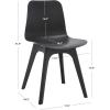 SAFAVIEH Couture Collection Damiano Retro White Molded Plastic Dining Chair Set of 2(Black)