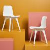 SAFAVIEH Couture Collection Damiano Retro White Molded Plastic Dining Chair Set of 2(White)