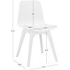 SAFAVIEH Couture Collection Damiano Retro White Molded Plastic Dining Chair Set of 2(White)