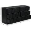 SAFAVIEH Couture Collection Deziree Natural 6-Drawer Dresser (Fully Assembled)(Black)