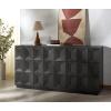 SAFAVIEH Couture Collection Deziree Natural 6-Drawer Dresser (Fully Assembled)(Black)
