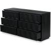 SAFAVIEH Couture Collection Deziree Natural 6-Drawer Dresser (Fully Assembled)(Black)