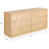 SAFAVIEH Couture Collection Deziree Natural 6-Drawer Dresser (Fully Assembled)(Natural)