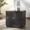 SAFAVIEH Couture Collection Deziree Natural Brown 2-Drawer Nightstand (Fully Assembled)(Black)