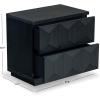 SAFAVIEH Couture Collection Deziree Natural Brown 2-Drawer Nightstand (Fully Assembled)(Black)