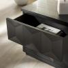 SAFAVIEH Couture Collection Deziree Natural Brown 2-Drawer Nightstand (Fully Assembled)(Black)