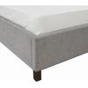 SAFAVIEH Couture Collection Emerson Dark Grey Grid Tufted King Size Bed(Light Grey)