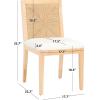 SAFAVIEH Couture Collection Emilio Walnut/Natural Solid Wood Woven Dining Chair Set of 2 (Fully Assembled)(Natural)
