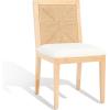 SAFAVIEH Couture Collection Emilio Walnut/Natural Solid Wood Woven Dining Chair Set of 2 (Fully Assembled)(Natural)