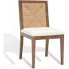 SAFAVIEH Couture Collection Emilio Walnut/Natural Solid Wood Woven Dining Chair Set of 2 (Fully Assembled)(Walnut/Natural)