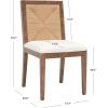 SAFAVIEH Couture Collection Emilio Walnut/Natural Solid Wood Woven Dining Chair Set of 2 (Fully Assembled)(Walnut/Natural)