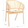 SAFAVIEH Couture Collection Emmy Tropical Coastal Natural Rattan Back Dining Chair(Natural)