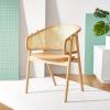SAFAVIEH Couture Collection Emmy Tropical Coastal Natural Rattan Back Dining Chair(Natural)