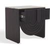 SAFAVIEH Couture Collection Floris Travertine/Black Solid Wood 1-Drawer Accent Table Nightstand