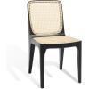 SAFAVIEH Couture Collection Frank Tropical Coastal Black/Natural Rattan Dining Chair Set of 2(Black/Natural)