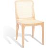 SAFAVIEH Couture Collection Frank Tropical Coastal Black/Natural Rattan Dining Chair Set of 2(Natural)