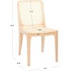 SAFAVIEH Couture Collection Frank Tropical Coastal Black/Natural Rattan Dining Chair Set of 2(Natural)