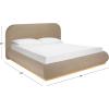 SAFAVIEH Couture Collection Jennabryanna Light Brown/Natural Boucle King Size Bed(Light Brown/Natural)