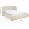 SAFAVIEH Couture Collection Jennabryanna Light Brown/Natural Boucle King Size Bed(Tan/Natural)