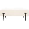 SAFAVIEH Couture Collection Jessa Glam Ivory Boucle & Black Bench(Ivory/Black)