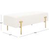 SAFAVIEH Couture Collection Jessa Glam Ivory Boucle & Black Bench(Ivory/Brass)