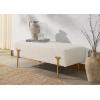 SAFAVIEH Couture Collection Jessa Glam Ivory Boucle & Black Bench(Ivory/Brass)