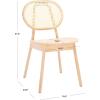 SAFAVIEH Couture Collection Kristianna Tropical Coastal Black/Natural Rattan Round Back Chair Set of 2(Natural)