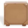 SAFAVIEH Couture Collection Lesliette Natural Brown 3-Drawer Solid Wood Nightstand (Fully Assembled)