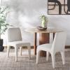 SAFAVIEH Couture Collection Maricelle White Boucle/Black Dining Chair Set of 2 (Fully Assembled)(Ivory)
