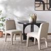 SAFAVIEH Couture Collection Maricelle White Boucle/Black Dining Chair Set of 2 (Fully Assembled)(Tan)