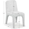 SAFAVIEH Couture Collection Maricelle White Boucle/Black Dining Chair Set of 2 (Fully Assembled)(White/Black)