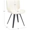 SAFAVIEH Couture Collection Matty Mid-Century Modern Scandinavian Mustard Velvet Dining Chair(Creme)