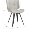 SAFAVIEH Couture Collection Matty Mid-Century Modern Scandinavian Mustard Velvet Dining Chair(Grey)
