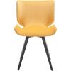 SAFAVIEH Couture Collection Matty Mid-Century Modern Scandinavian Mustard Velvet Dining Chair(Mustard)