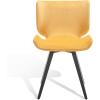 SAFAVIEH Couture Collection Matty Mid-Century Modern Scandinavian Mustard Velvet Dining Chair(Mustard)