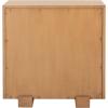 SAFAVIEH Couture Collection Rosario Natural/Dark Brown Woven 4-Drawer Accent Table Nightstand (Fully Assembled)(Natural/Dark Brown)