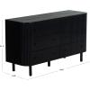 SAFAVIEH Couture Collection Shelbie Black 6-Drawer Reeded Dresser(Black/Black)