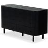 SAFAVIEH Couture Collection Shelbie Black 6-Drawer Reeded Dresser(Black/Black)