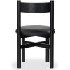 SAFAVIEH Couture Collection Tayla Natural/White Linen Dining Chair (Fully Assembled)(Black/Black)