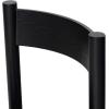 SAFAVIEH Couture Collection Tayla Natural/White Linen Dining Chair (Fully Assembled)(Black/Black)