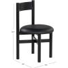 SAFAVIEH Couture Collection Tayla Natural/White Linen Dining Chair (Fully Assembled)(Black/Black)