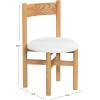SAFAVIEH Couture Collection Tayla Natural/White Linen Dining Chair (Fully Assembled)(Natural/White)