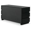 SAFAVIEH Couture Collection Titus Black 6-Drawer Stacked Dresser (Fully Assembled)(Black)