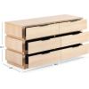 SAFAVIEH Couture Collection Titus Black 6-Drawer Stacked Dresser (Fully Assembled)(Oak)