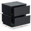 SAFAVIEH Couture Collection Titus Oak Brown 2-Drawer Stacked Nightstand (Fully Assembled)(Black)