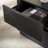 SAFAVIEH Couture Collection Titus Oak Brown 2-Drawer Stacked Nightstand (Fully Assembled)(Black)