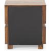 SAFAVIEH Couture Collection Titus Oak Brown 2-Drawer Stacked Nightstand (Fully Assembled)(Medium Oak)