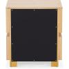 SAFAVIEH Couture Collection Titus Oak Brown 2-Drawer Stacked Nightstand (Fully Assembled)(Oak)