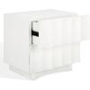 SAFAVIEH Couture Collection Woodworth White 2-Drawer Cement Nightstand (Fully Assembled)(White)